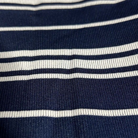 ATHLETA XS DARK BLUE & WHITE STRIPED RACER BACK TANK TOP - Picture 6 of 6